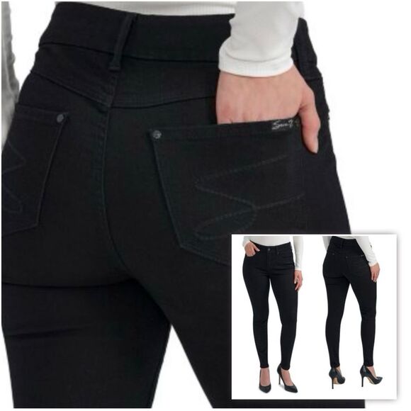 Seven7 Tummyless Slimmer Silhouette Women's Size 14 Body Sculping Skinny Jeans - Picture 1 of 15